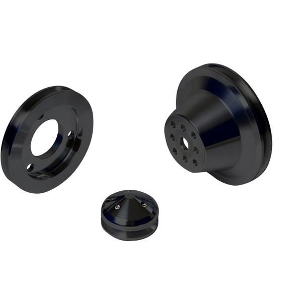 Stealth Black Big Block Chevy Pulley Kit 1 Groove - SWP