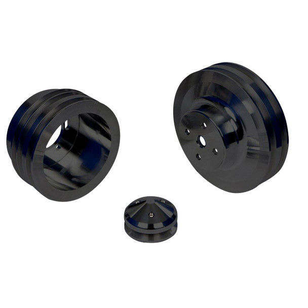 Stealth Black Big Block Chrysler Pulley Kit - 3V