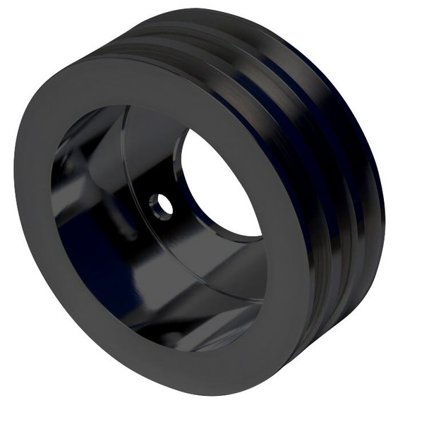 Stealth Black Ford FE Engine Crank Pulley 3V