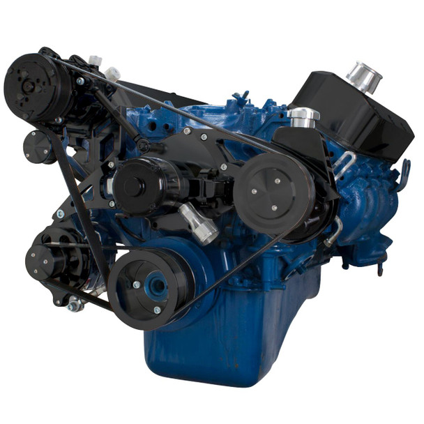 Stealth Black Ford 460 Serpentine System, Right