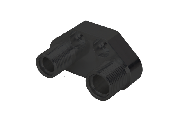 Stealth Black Straight Air Fitting for Sanden 7B10 Peanut Compressors