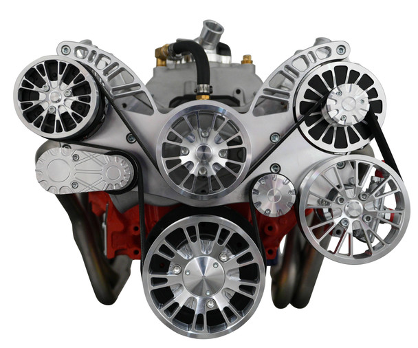 Small Block Chevy Reaper Serpentine System, Front, AC