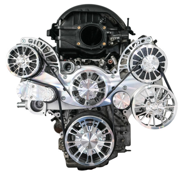 Chevy LT1 Gen V Reaper Serpentine, Polished, AC, Front