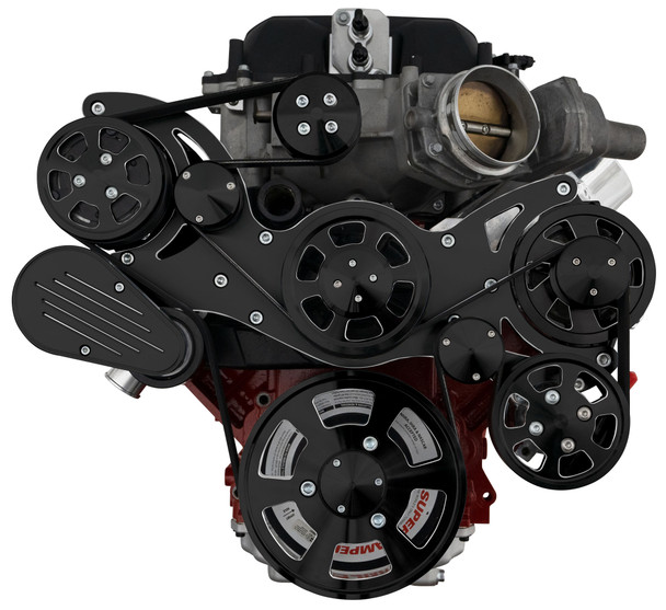 Black Diamond Chevy LS9 Wraptor Serpentine System, Front, AC