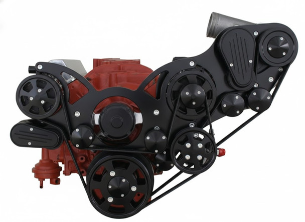 Stealth Black Small Block Chevy Wraptor, Procharger, EWP, Front, AC