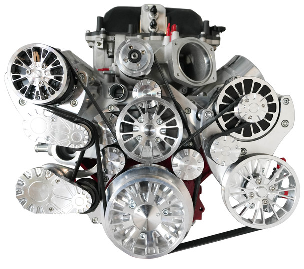 Chevy LS Magnuson Magnum TVS2650 Supercharged Reaper Serpentine System - FRONT