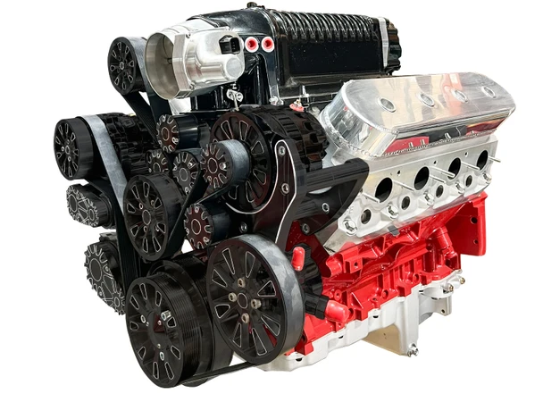Black Diamond Chevy LS Whipple™ WK-1810 2.9L Supercharged Reaper Serpentine System, Right, AC