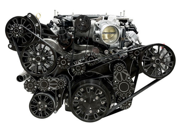Chevy LT4 Supercharged Reaper Serpentine System - Black Diamond