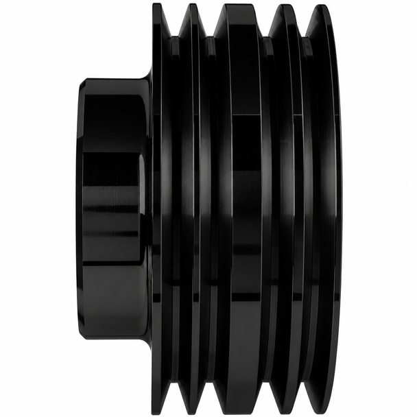 Small Block Chrysler Crankshaft Pulley 4V - High Flow, Side, Black