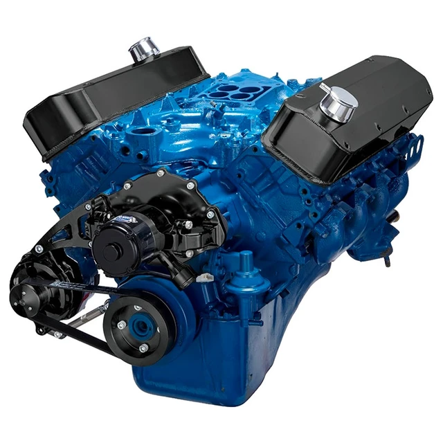 Black Ford 460 Serpentine System - AC, Alternator & Power Steering Black Ford 460 Serpentine System - AC, Alternator & Power Steering