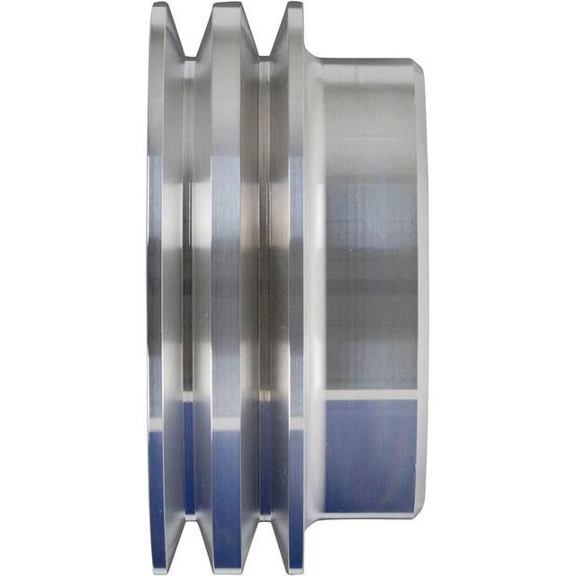 Mopar Small Block Chrysler Serpentine Pulley Kit 340 360 W/ Air Conditioning - Polished Billet Aluminum (March 40415 Style)