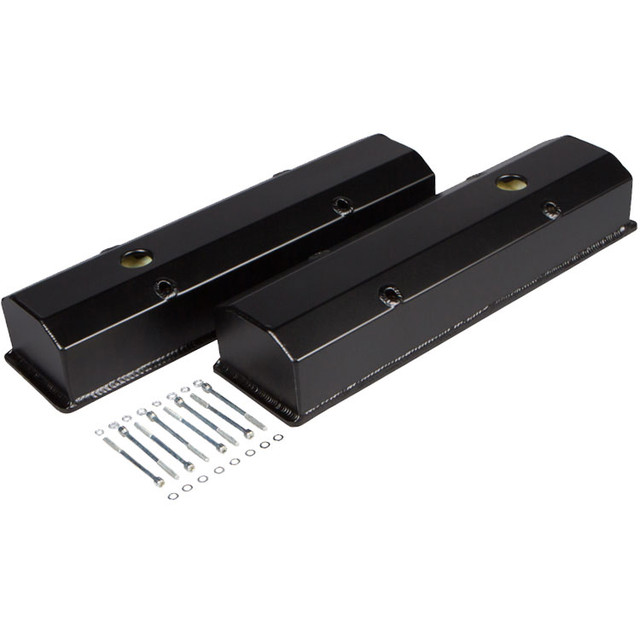 Stealth Black Ford FE Engine Fabricated Valve Covers, 390-427-428