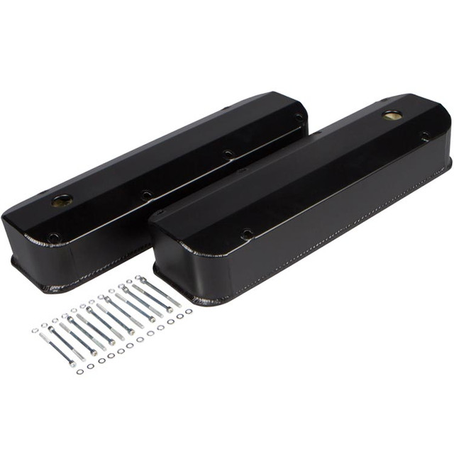 Stealth Black Ford FE Engine Fabricated Valve Covers, 390-427-428
