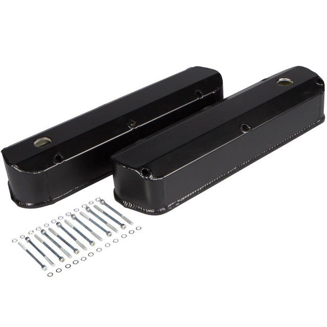 Stealth Black Chrysler Small Block Fabricated Valve Covers, 318