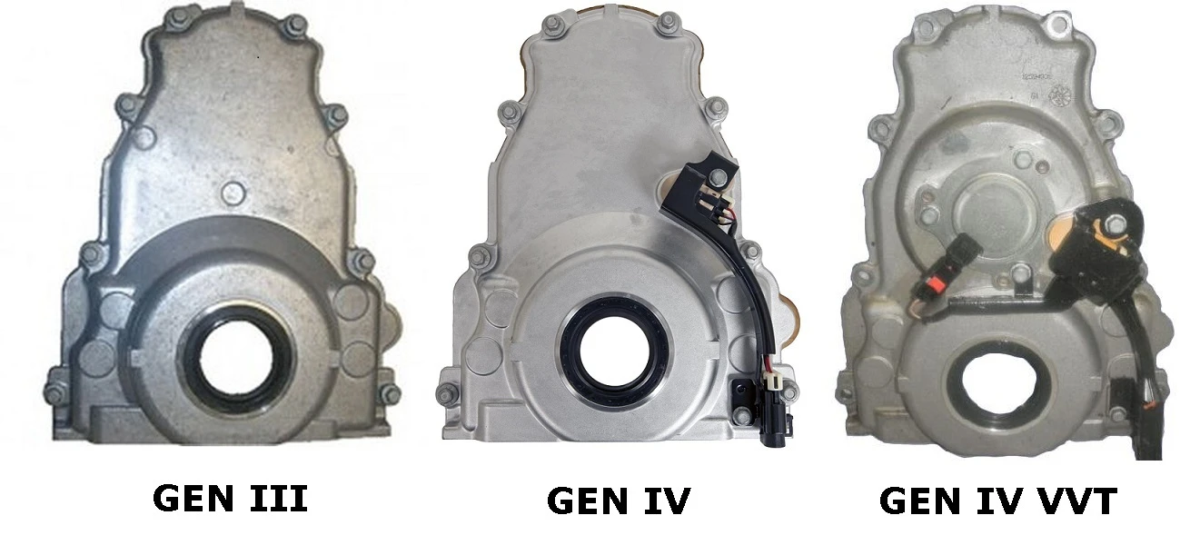 LS VVT timing cover compared with the standard LS timing cover