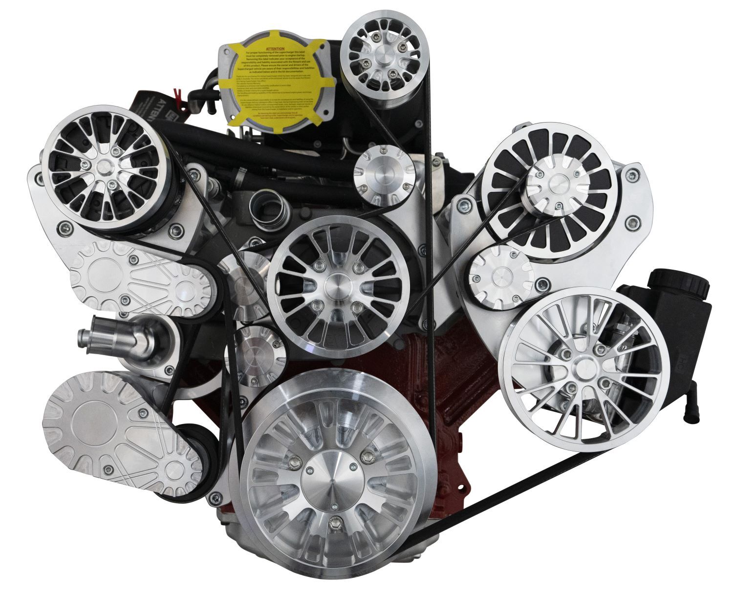 CVF Racing Polished Aluminum Reaper serpentine system