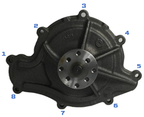 Pontiac 8 Bolt Water Pump (1964 to early 1969)