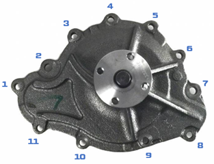 Pontiac 11 Bolt Water Pump (mid 1969 and newer)