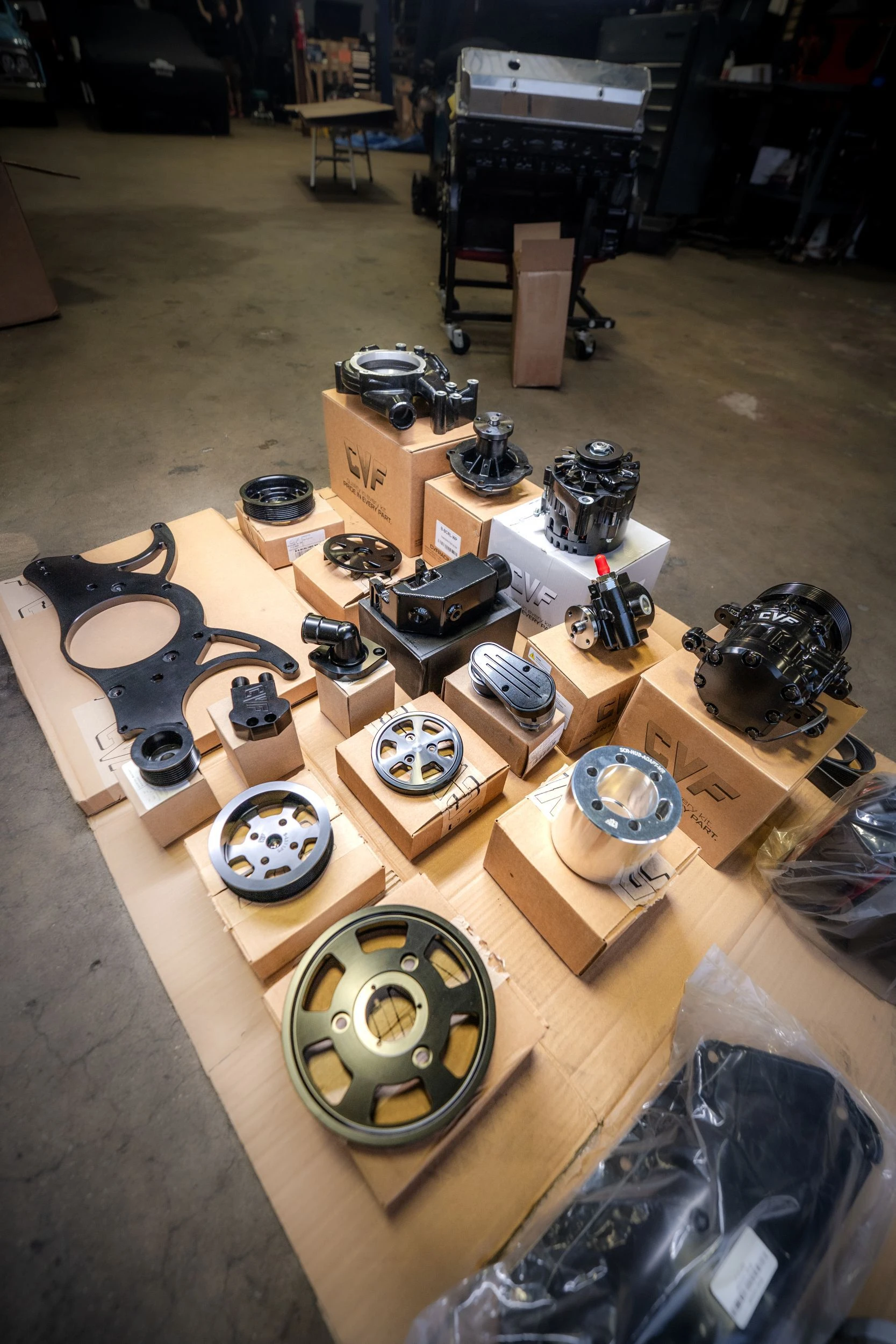 A complete CVF Wraptor kit laid out showing every component included