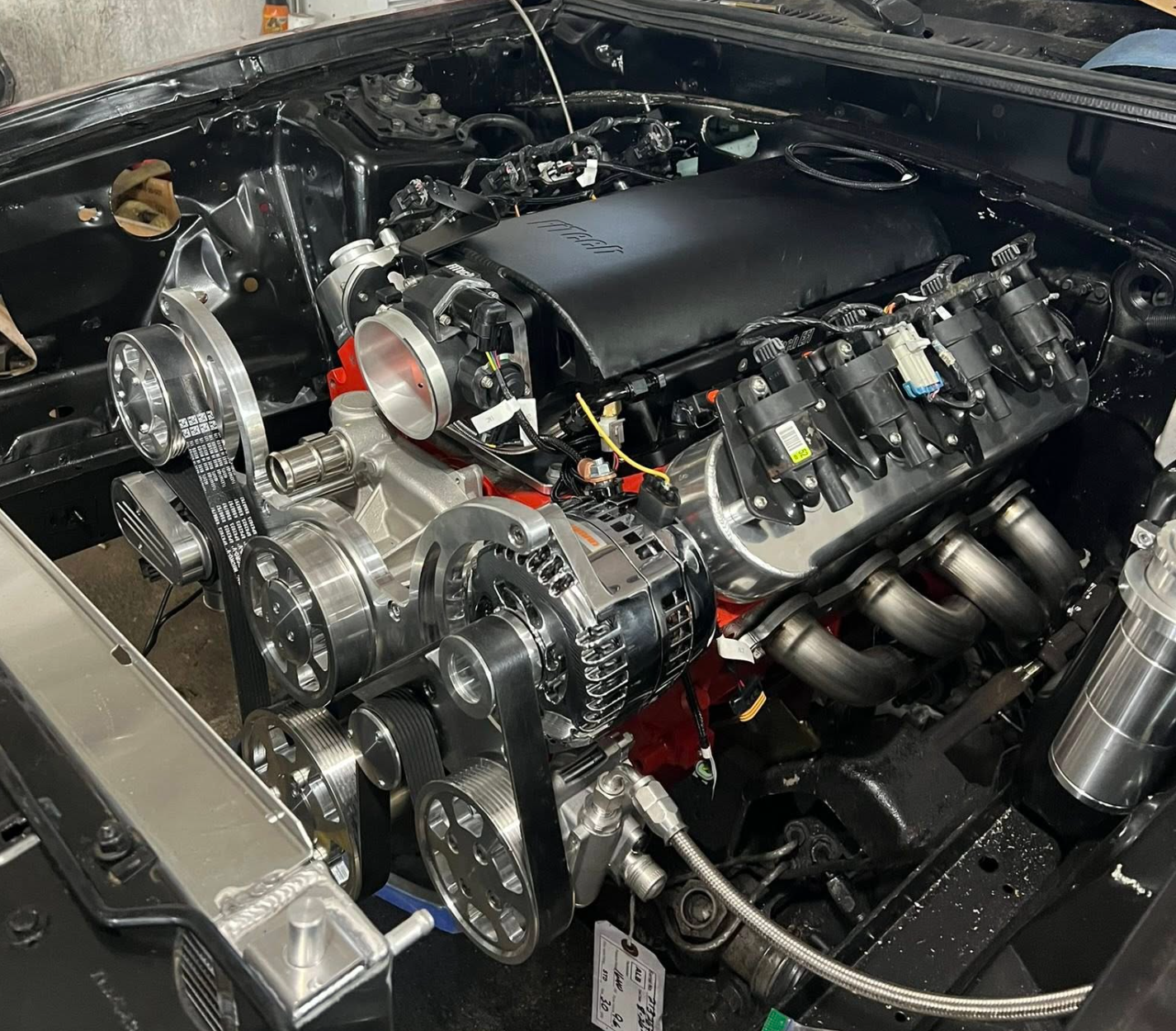 LS Wraptor Serpentine System PS and ALT in a 2001 Ford Mustang