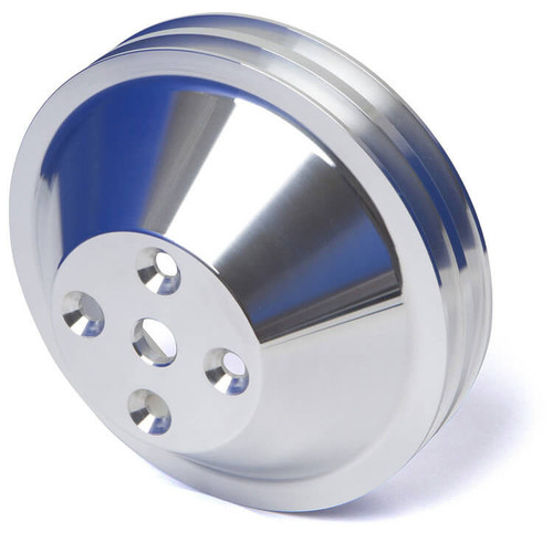 Aluminum Dual Groove V-Belt Pulley For SBC Small Block Chevy Short Water Pump (SWP) 6 thumbnail image