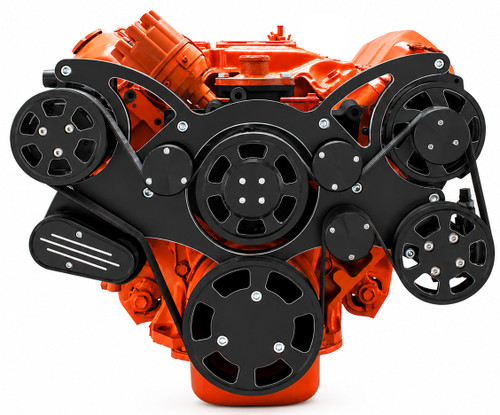 Big Block Chrysler All Inclusive Wraptor Serpentine System - Black