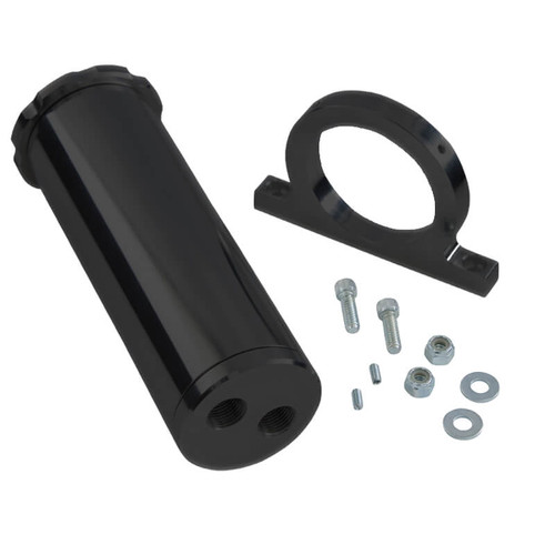 Black Remote Power Steering Pump Reservoir