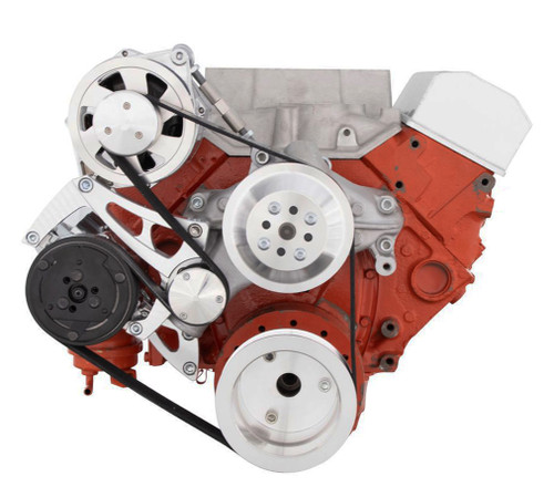 Chevy 350 serpentine belt conversion clearance