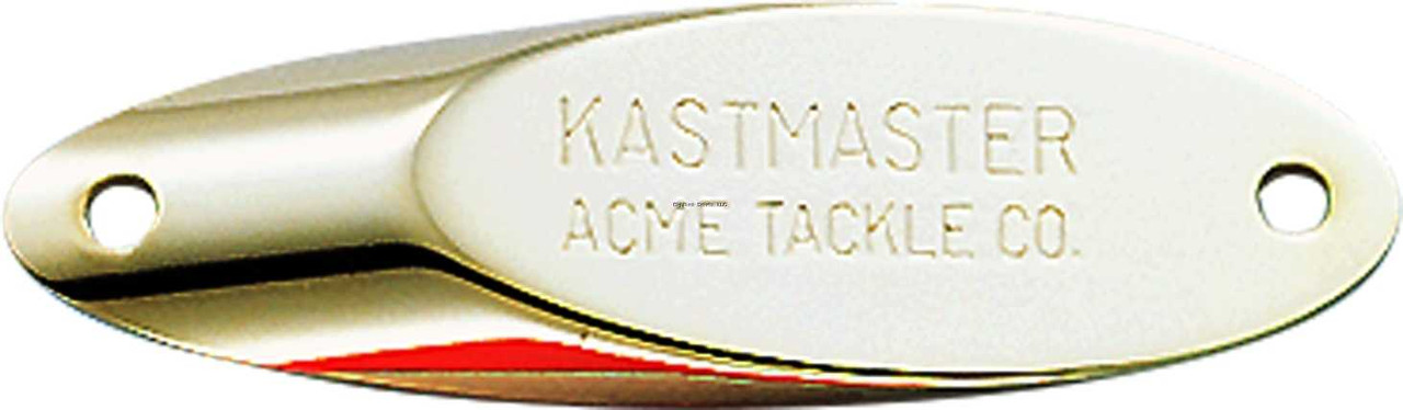 Acme SW111/G Kastmaster Spoon, 2 1/4, 1/2 oz, Gold with White