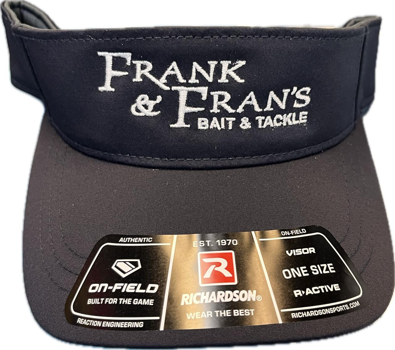 F&F Richardson 709 Embroidered Visor - Frank & Fran's Bait and Tackle