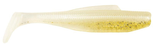 Z-MAN Diezel MinnowZ, soft plastic fishing lure in a natural color with speckled details, designed for freshwater and saltwater fishing.