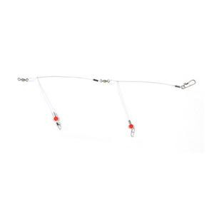 SEA STRIKER Sea Striker 2B-UPC 2-Drop Mono, fishing rig with two red hooks and clear monofilament lines