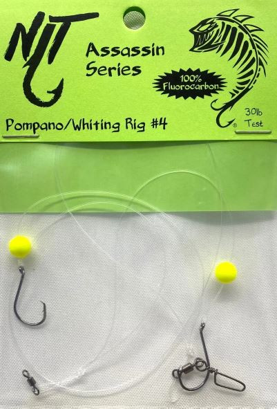 Ninja Tackle Pompano/Whiting #4 Chartruese Round Float