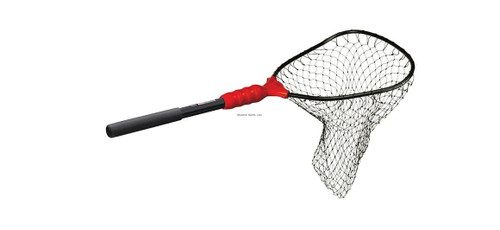 EGO 71370 Small Landing Net Black, compact fishing landing net with black frame and red handle for easy grip.