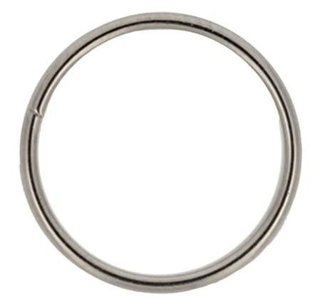 EAGLE CLAW Eagle Claw Split Rings, close-up of a silver metal fishing split ring with a circular shape and smooth surface.