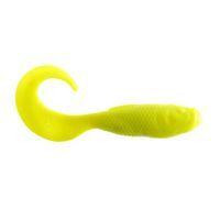 BERKLEY Berkley Gulp Swimming Mullet, yellow soft plastic fishing lure with curved tail for freshwater and saltwater fishing.