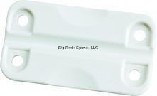 IGLOO PROD CORP. Igloo 24027 Hinges-Pebax Plastic, close-up of white plastic hinges with mounting holes