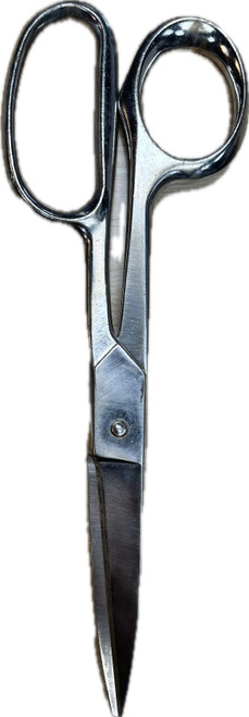 SOUTH HAMPTON CUTLERY Metal Scissors (Right Handed), stainless steel scissors with a rounded handle and sharp blades for cutting.