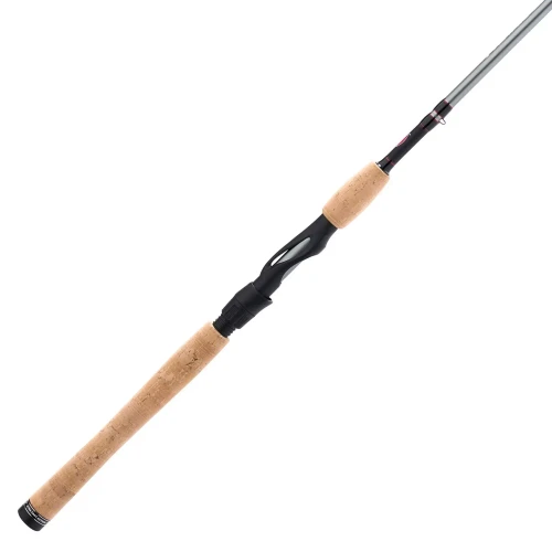 Penn Fishing Tackle Penn Prevail III Inshore Rod, a durable fishing rod with a sleek black and grey design and ergonomic cork handle for inshore fishing.