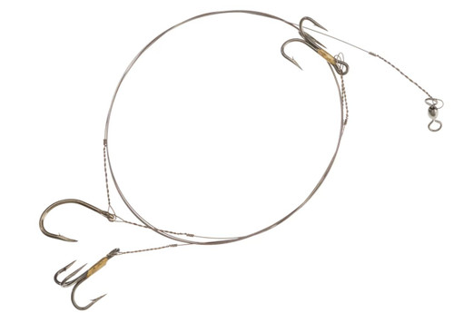 SEA STRIKER Sea Striker DPKR Live Bait King Rig, fishing rig with treble hooks and metal wire for bait presentation.