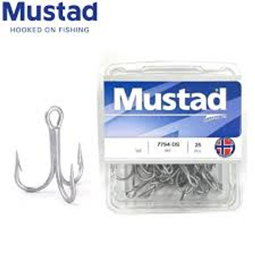 Mustad 7794-DS-1-25 Treble Hooks
