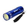 DORCY Dorcy Flashlite, compact blue flashlight with a black handle and bright LED light. 