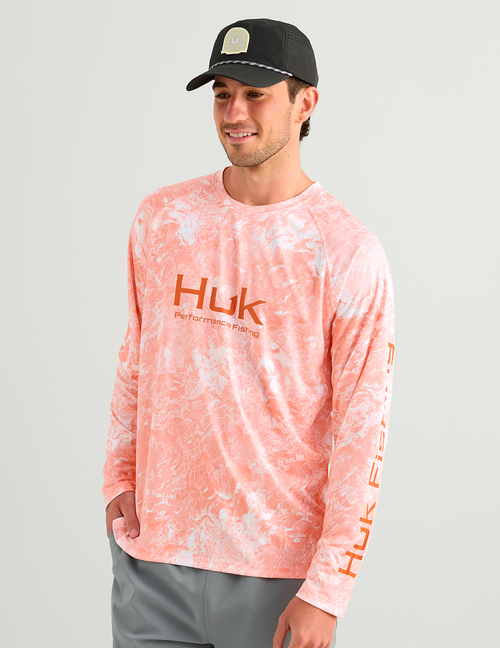HUK Pursuit Mossy Oak Printed Ls Crew
