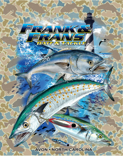 F&F Inshore Camo Chasing Metal Hooded Wicking