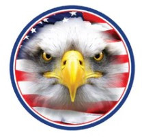 Salty Bones American Flag Eagle Face Sticker