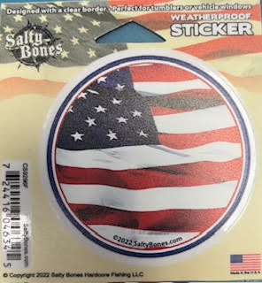 Salty Bones American Flag Sticker