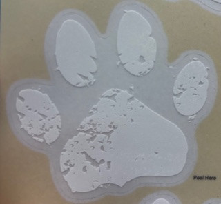 Salty Bones Paw Track Stickers