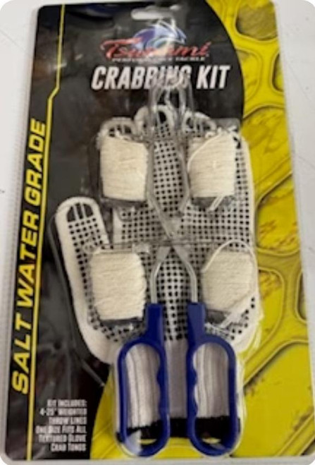 TSUNAMI Tsunami Crabbing Kit, crab net traps with handles and ropes for crabbing.