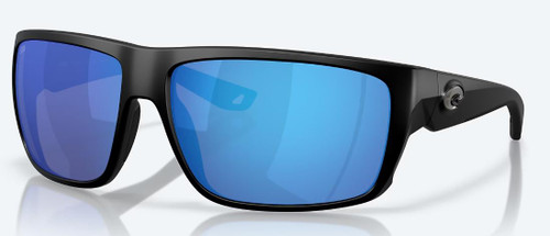 COSTA Costa Sunglasses Flyline, Black frame with blue mirrored lenses.