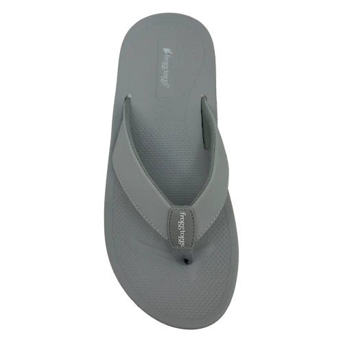 FROGG TOGGS Frogg Toggs Men's Yogo Flip Flop, grey flip flops with adjustable strap and textured footbed for comfort and durability.